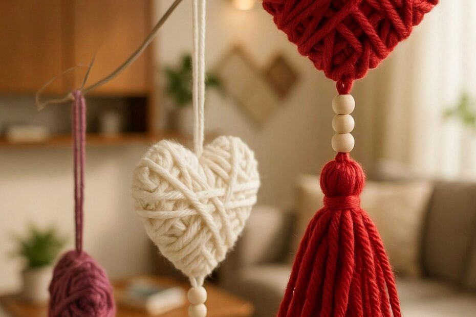 Yarn Heart DIY | Budget Dollar Store Valentine Decor | Easy Handmade Gift