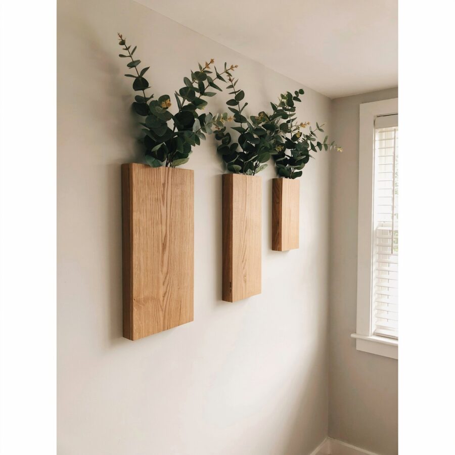 Budget Large Wood Wall Pocket 15 Inch | DIY Faux Greenery Holder | Affordable Home Decor