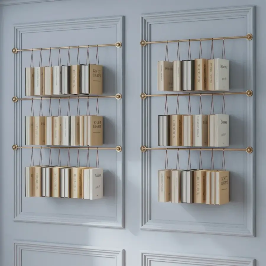 Budget Bookshelf Ideas: Before & After with a Hanging Book Rest | Modern Home Decor